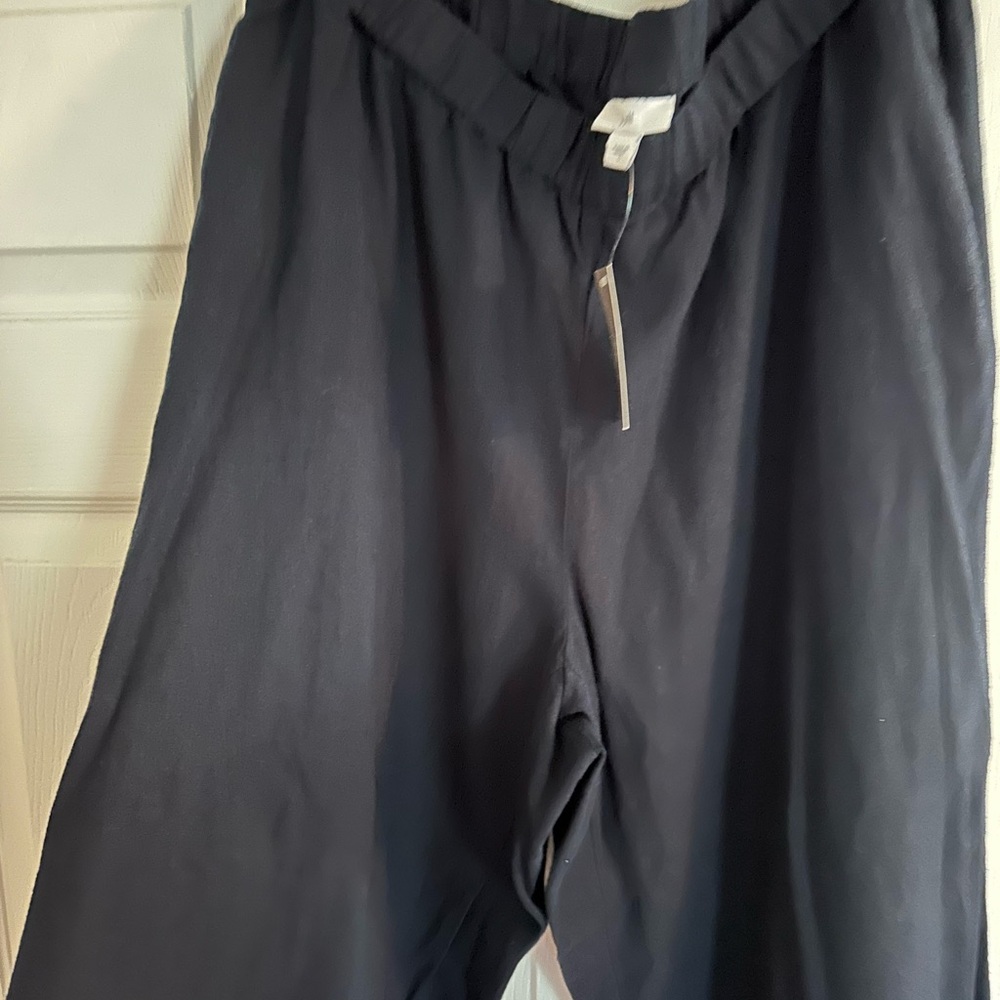 NWT J.Jill Linen pant with lattice design at leg size L